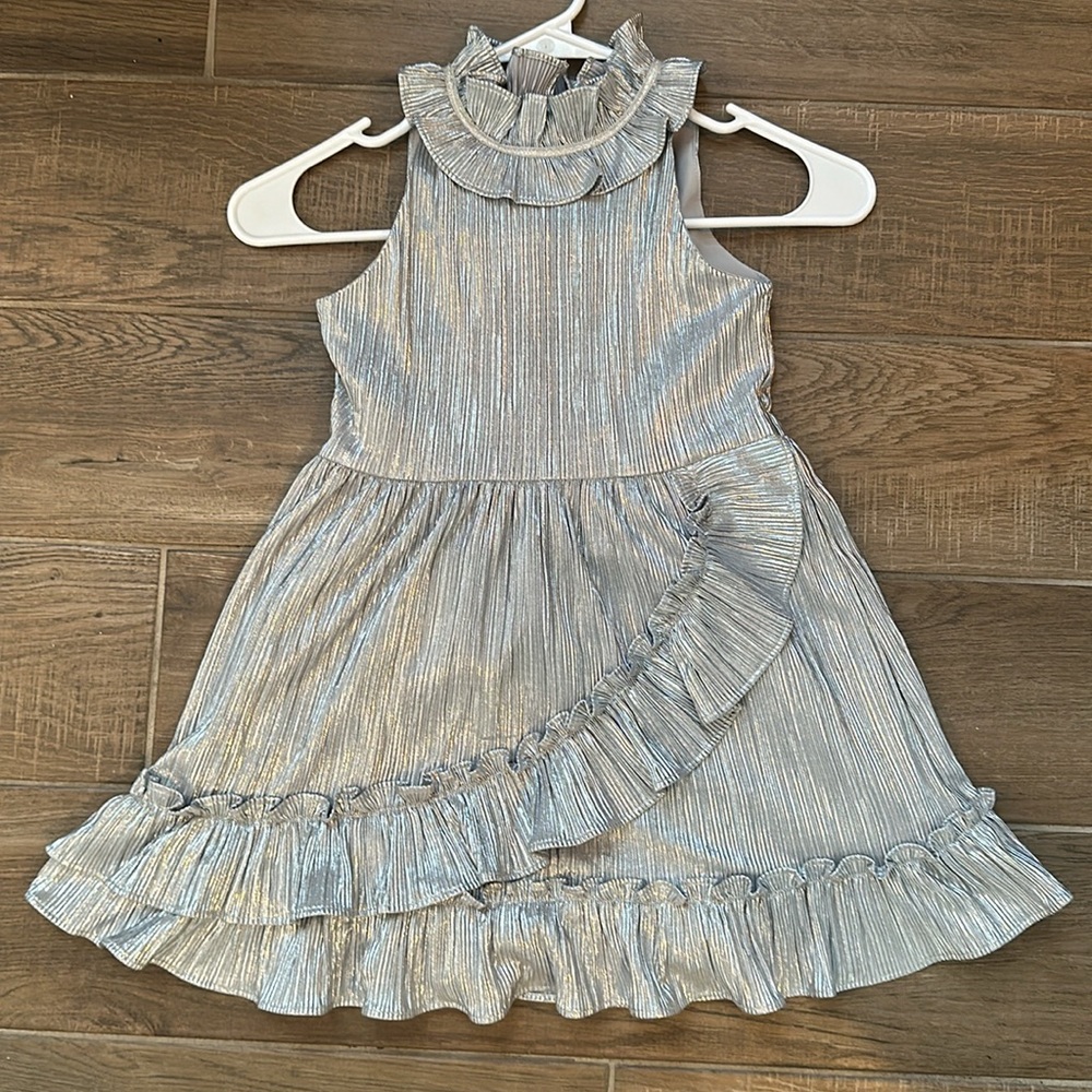 Janie and Jack metallic silver dress. Beautiful! worn once